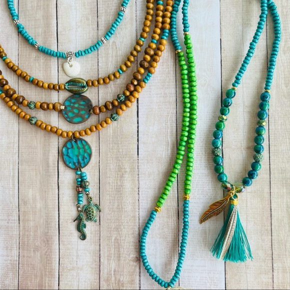 Beach Gypsea Design Jewelry - Long Boho Tassel Necklaces and Chokers ➰ Colorful